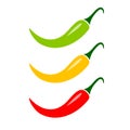 Mexican jalapeno hot chili pepper vector icon Royalty Free Stock Photo