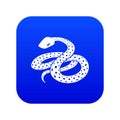 Mexican kingsnake icon blue vector