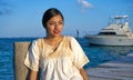 Mexican latin woman in Riviera Maya Royalty Free Stock Photo