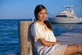 Mexican latin woman in Riviera Maya Royalty Free Stock Photo
