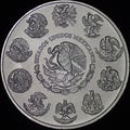 Mexican Libertad Silver Coin (Reverse) Royalty Free Stock Photo