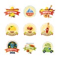 Mexican logo and badge design. Royalty Free Stock Photo