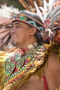 Mexican man dressed in traditional indigenous costume