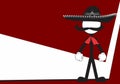 Mexican mariachi pictogram cartoon background 2