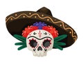 mexican mariachi skull