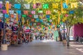 Mexican Market Square Paper Decorations San Antonio Texas. San Antonio is very close to Mexico culturally with many Mexican