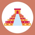 Mexican mayan pyramid culture icon