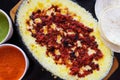 Mexican melted cheese with chorizo