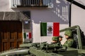 Mexican military parade in the streets of Puebla