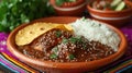 Mexican Mole Chicken with Sesame and Rice