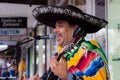Mexican Musician Busking on the Street