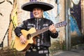 Mexican musician on city street Royalty Free Stock Photo