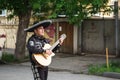 Mexican musician on city street Royalty Free Stock Photo