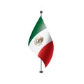 Mexican flag, vector illustration on a white background Royalty Free Stock Photo