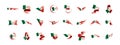 Mexican flag, vector illustration on a white background Royalty Free Stock Photo