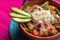 Mexican nopal cactus salad