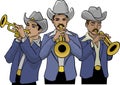 Mexican northern music band and trumpets