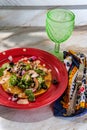 Mexican Octopus Tostada Taco