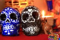 Mexican Paper Mache Skulls Day of the Dead Royalty Free Stock Photo
