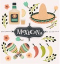 Mexican party vector decoration