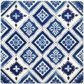 Mexican Pattern Decorative Tile Collection - Blue, 18 X 12 In