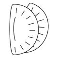 Mexican patty icon, outline style