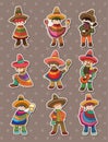 Mexican people stickers