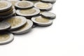 Mexican Peso Coins with White Copy Space