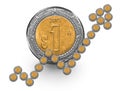 Mexican Peso Growth Coin Royalty Free Stock Photo