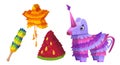 Mexican pinata for children birthday party cartoon