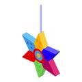Mexican pinata star icon isometric vector. Mexico party