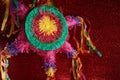 Mexican Pinata used in posadas and birthdays on red background Royalty Free Stock Photo