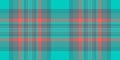 Mexican plaid texture fabric, fashioned tartan pattern check. Styled vector seamless background textile in teal and grey colors Royalty Free Stock Photo