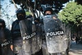 Mexican police women prepare to repress feminist protest