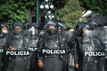 Mexican police women prepare to repress feminist protest Royalty Free Stock Photo