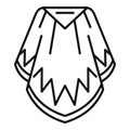 Mexican poncho icon, outline style