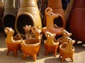 Mexican pottery of Chiminea and Mountain goats