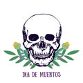 Mexican print - Dia de muertos. Day of the dead