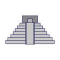 Mexican pyramid building symbol