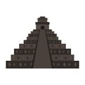 Mexican pyramid monument isolated vector illustration