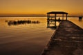 Mexican quiet paradise on Bacalar Lagoon, lake of Seven colors