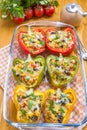 Baked Stuffed Mexican Quinoa Bell Peppers Royalty Free Stock Photo