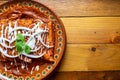 Mexican red enchiladas Royalty Free Stock Photo