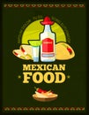 Mexican restaurant vector menu design Royalty Free Stock Photo