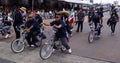 Mexican riding a customized bikes