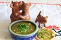 Mexican Salsa Verde and gordita