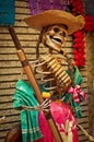 Mexican sculpture of a skeletons, day of dead