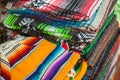 Mexican serape fabric colorful pattern texture Royalty Free Stock Photo