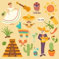 Mexican set Royalty Free Stock Photo