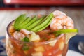 Mexican shrimp cocktail Royalty Free Stock Photo